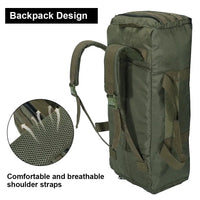 Tactical Duffel Bag with Backpack Straps Heavy Duty Duffel Bag 80L Large Tactical Gear Bag for Men Women Traveling Hunting Gear OtdoorEdge Supply
