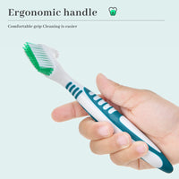 Denture Brush 4Pcs Denture Toothbrushes，Denture Cleaning Care Cleaning Brush ，Double Sided Toothbrush，Multi-Layered Bristles Outdoor Kinetics