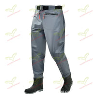Waist High WadersThickened Half Body Waterproof Overalls One-piece Fishing Waders Lightweight Breathable Wading Pants with Boots OtdoorEdge Supply