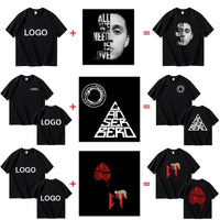 Customized 100% Cotton Printed T-shirts Men Fashion Short Sleeve O-neck Tshirt Women Personality Streetwear Tee Tops Camiseta Outdoor Kinetics