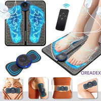 Electric EMS Foot Massager Pad Portable Foldable Massage Mat Muscle Stimulation Improve Blood Circulation Relief Pain Relax Feet Outdoor Kinetics