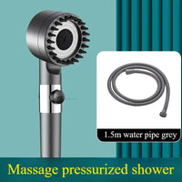 Shower Head with Filter High Pressure Shower Knobs Showers Head One-Key Stop Water Massage Shower System Bathroom Accessories Outdoor Kinetics