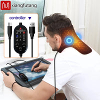 Electric Heated Neck Brace Massager Belt with 3 Adjustable Temperature Levels for Warmth And Neck Massage Relaxation Support Outdoor Kinetics