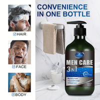 Men 3-in-1 Body, Hair and Face Wash, Rebuild Light Beige in the Shower with Plant-Based Cleansers and Moisturizers Outdoor Kinetics