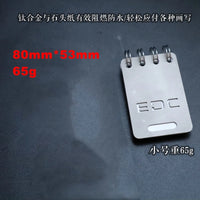 EDC Titanium Alloy Notepad Portable Recyclable Tools Outdoor DIY Survival Camping Gear EDC Multifunction Tools OtdoorEdge Supply