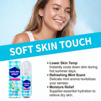 Cooling Spray for Body 50ml Summer Face Refreshing Mist Mint Scent Instant Cooling Spray for Adults Outdoor Activities Workout Outdoor Kinetics