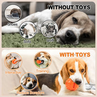 Dog Interactive Chew Treat Dispensing Ball - Self-Play, Boredom Relief, Bite-Resistant, Teeth Cleaning Pet Toy, Outdoor Kinetics