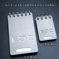 EDC Titanium Alloy Notepad Portable Recyclable Tools Outdoor DIY Survival Camping Gear EDC Multifunction Tools OtdoorEdge Supply
