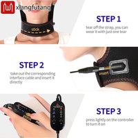 Electric Heated Neck Brace Massager Belt with 3 Adjustable Temperature Levels for Warmth And Neck Massage Relaxation Support Outdoor Kinetics