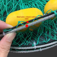 Large Fish Fishing Net Bag Water-floating Sea Fishing Baskets Weaved Nylon Mesh Portable Fishing Gear for Camping And Travel OtdoorEdge Supply