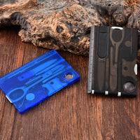 Nine-piece Multifunctional Tool Card Office Stationery Letter Opener Screwdriver Portable Outdoor Survival  Camping Gear OtdoorEdge Supply