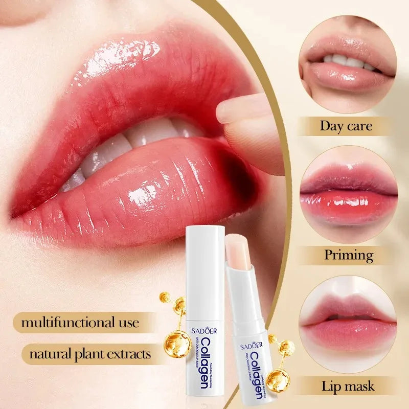 Collagen Moisturizing Lip Balm, Nourishing and Anti-Cracking, Long-Lasting Hydration, Moisturizes Lips Outdoor Kinetics