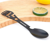 Multifunctional Whistle Knife Outdoor Camping Survival Spork Kitchen Multifunctional Wrench Bottle Opener Spoon camping gear OtdoorEdge Supply