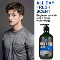 Men 3-in-1 Body, Hair and Face Wash, Rebuild Light Beige in the Shower with Plant-Based Cleansers and Moisturizers Outdoor Kinetics