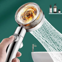 Propeller Shower Head Rainfall High Preassure Water Saving Bathroom Accessary Pressurized Nozzle Universal Adaptation Outdoor Kinetics