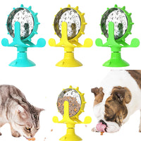 Pet Treat Dispenser Toy Spinning Windmill, Cat Self-Play Boredom Relief, Cat Entertainment Teaser Toy, 1PC Outdoor Kinetics