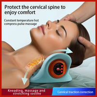 Heated Neck Traction Cervical Traction Device Pillow Electric Shoulder Massage Neck Massager Stretcher with Heat Outdoor Kinetics