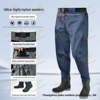 Waist High WadersThickened Half Body Waterproof Overalls One-piece Fishing Waders Lightweight Breathable Wading Pants with Boots OtdoorEdge Supply