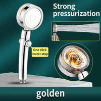 Propeller Shower Head Rainfall High Preassure Water Saving Bathroom Accessary Pressurized Nozzle Universal Adaptation Outdoor Kinetics
