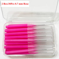 30pcsInterdental Brushes Dental Brush Between Teeth For Dental Orthodontic Clean Between Teeth Cleaning Tools Soft Micro Brushes Outdoor Kinetics