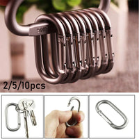 2/5/10pcs Alloy Aluminum Survival Gear Camp Mountaineering Hook Carabiners Carabiner Travel Kit Camping Equipment OtdoorEdge Supply