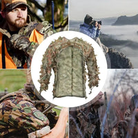 Ghillie Suit Breathable Ghillie Suit For Turkey Hunting Hunting Gear Camouflage Material Woodland Camouflage Jacket & Pants OtdoorEdge Supply