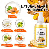 Turmeric Brightening Body Wash | Gentle Shower Gel for Uneven Skin |  Deep Cleansing, Hydrating Formula | Body Scrub Outdoor Kinetics