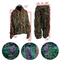 Tactical Outdoor Universal Polyester 3D Leaf Ghillie Suit Camouflage Uniform Forest Sniper Hunting Gear Hunting Scout OtdoorEdge Supply