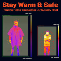 Emergency Rain Poncho Thermal Blanket Poncho Weather Proof Outdoor Survival Camping Gear Survival Gadgets OtdoorEdge Supply