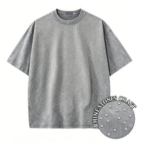Men's Women Washed Vintage T-Shirts Street Hip Hop Retro Punk T Shirt Harajuku Casual Cotton Short Sleeve Couple TShirts Tees Outdoor Kinetics