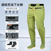 Waist High WadersThickened Half Body Waterproof Overalls One-piece Fishing Waders Lightweight Breathable Wading Pants with Boots OtdoorEdge Supply