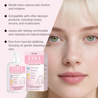 5 in 1 Moisturizing Facial Cleanser Refreshed Cleansing Makeup Remover Brightening Hydrating Light Texture Rich Foam Cleanser Outdoor Kinetics