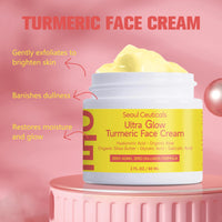 Turmeric Face Moisturizing Cream Hydrating Skin Nourishing Glow Locking Anti Oxidant Soothing Daily Facial Lotion Self Care Outdoor Kinetics