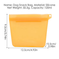 Silicone Dog Treat Pouch Dog Training Pouch Bag Sealable Training Treat Bag Training Treat Bag For Dogs Cats Pets Leashs Walking Outdoor Kinetics