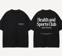 Health and Sport Club Oversized T-Shirt  Another Cotton Lab Men Women Oversize Heavy Cotton Short Sleeves Male Female Clothing Outdoor Kinetics