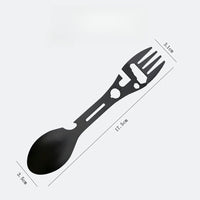 Multifunctional Whistle Knife Outdoor Camping Survival Spork Kitchen Multifunctional Wrench Bottle Opener Spoon camping gear OtdoorEdge Supply