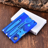 Nine-piece Multifunctional Tool Card Office Stationery Letter Opener Screwdriver Portable Outdoor Survival  Camping Gear OtdoorEdge Supply