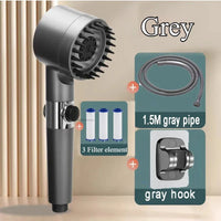Shower Head with Filter High Pressure Shower Knobs Showers Head One-Key Stop Water Massage Shower System Bathroom Accessories Outdoor Kinetics