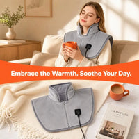 3 Heat Settings Heated Shoulder Wrap Smart NTC Control Fast Heated Electric Neck Warmer Washable Soft Hot Compress Heating Shawl Outdoor Kinetics