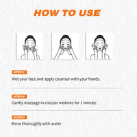 Turmeric Cleanser Moisturize Facial Brightening Skin Tone Daily Face Wash Foam with Brush Skin Care Clean Lemon Fruit Extract Outdoor Kinetics