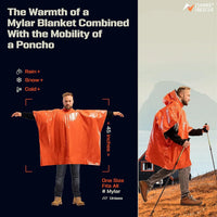 Emergency Rain Poncho Thermal Blanket Poncho Weather Proof Outdoor Survival Camping Gear Survival Gadgets OtdoorEdge Supply