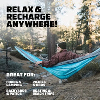 Camping Hammock Camping Accessories Gear for Outdoor Indoor with Tree Straps Nylon Lightweight Hammocks for Touring Hiking OtdoorEdge Supply
