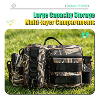 Fishing Tackle Backpack, Lure Box Gear Storage Bag, Men Fly Fishing Backpack with Rod Holder Sling Shoulder Bag. OtdoorEdge Supply