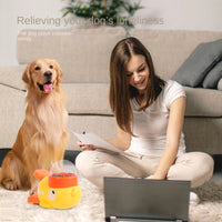 2-in-1 Interactive Dog Toy Pet Automatic Food Treat Dispenser Cartoon Duck Design Slow Food Pet Snack Feeder for Dog Training Outdoor Kinetics