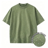 Men's Women Washed Vintage T-Shirts Street Hip Hop Retro Punk T Shirt Harajuku Casual Cotton Short Sleeve Couple TShirts Tees Outdoor Kinetics