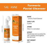 1/3/5pcs Turmeric Foaming Facial Cleanser, Face Wash with Turmeric Extract Niacinamide & Lemon Fruit Extract, Gently Removes Dir Outdoor Kinetics