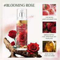 The fragrance spray has a long-lasting, faint floral scent with a fruity note. It is a fragrance body spray without alcohol. Outdoor Kinetics