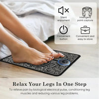 Electric EMS Foot Massager Pad Portable Foldable Massage Mat Muscle Stimulation Improve Blood Circulation Relief Pain Relax Feet Outdoor Kinetics