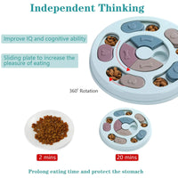 Dog Treat Puzzle Toy Food Dispenser IQ Training Mental Enrichment Slow Feeder Interactive Pet Game for Small Medium Large Dogs Outdoor Kinetics