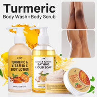 Turmeric Brightening Body Wash | Gentle Shower Gel for Uneven Skin |  Deep Cleansing, Hydrating Formula | Body Scrub Outdoor Kinetics